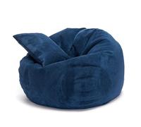 ECOPUF - Pouf Dot Peluche - Pouf Salon, Chambre, Puff Poire - Meuble Chambre Confortable pour Détente et Déco Moderne - Remplissage Durable EPS - Pouffe, Pouff Design Pratique et Chic - Bleu Marine