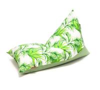 Ecopuf - Pouf et, Fauteuil, Bean Bag Imperméable, avec Motif Estival de Palmiers, Dessous Imperméable, pour l'Intérieur et l'Extérieur, 130 x 80 cm, Lazy S BIS