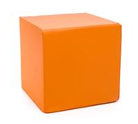 Ecopuf Pouf repose-pieds carré | Ottomana Cube 40 x 40 x 40 cm | Repose-pieds Canapé entièrement déhoussable résistant et anti-déchirure | Tabouret confortable en similicuir