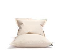 Ecopuf - Pouf Sako d’extérieur - Bean Bag pour Chambre - Coussin en Tissu élégant - Fauteuil de Relaxation - Taille S - 140x100 - Crème Nc18