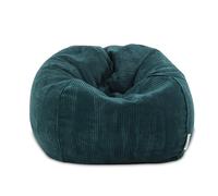 Ecopuf Sakwa - Pouf en Velours côtelé avec Repose-Pieds Puff - Base Large - déjà rembourré Taille 90 x 50 cm