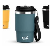 ECOROOTS Thunder - Gobelet Isotherme 470 ml Café à Emporter et Boissons Froides | Thermo Sans BPA | Antifuite, Isolation Sous Vide | Tasse Nomade pour Bureau, Sport et Voyages (BLEU MIDNIGHT)