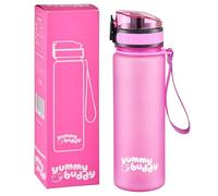 ecosa Gourde anti-fuite pour enfants, 500 ml, sans BPA, gourde pour l'école, la randonnée et la salle de sport, gourde avec infuseur à fruits, bouteille d'eau neutre au goût 500 ml, rose vif