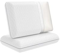 Ecosafeter Oreiller Memoire Forme Haute densité - Coussin Ergonomique Anti-Douleurs Cervicales - Mi-Ferme - Housse Lavable - Adaptatif thermorégulé