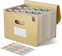 EcoStash porte-documents A4 à 12 compartiments, classeur extensible en paille de blé, classeur coloré, porte-documents accordéon, sans BPA, retour à la nature, vivre sainement - vert menthe