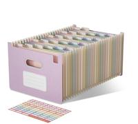 EcoStash Trieur A4 26 Compartiments, Rangement Papier Administratif, Organiseur de Dossiers Accordéon en Paille de Blé, Classeur Range Document, Sans BPA, Retour à la Nature,Vie Saine - Violet Lavande