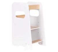 ECOTOYS FH-KF230092 : Tour d'apprentissage Montessori avec plateforme réglable de 23 à 43 cm, couleur blanche