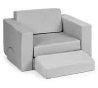 EcoToys TMSRT-13 Canapé modulable pliable pour enfants, 2 places, 8 coussins, gris