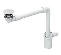 Geberit ONE - Siphon de lavabo gain de place avec vidage pour lavabos sans trop-plein, d 32 mm, blanc 152.089.01.1