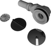 Écoulement pour receveur de douche Duravit, sortie horizontale 90 mm, chrome, 1 pièce.