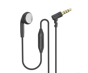 Écouteurs filaires d'un seul côté avec microphone 120 cm pour câble TPU pour salle de sport, course à pied, appels mains libres (angle de 3,5 mm)