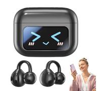 Écouteurs sans fil supra-auriculaires à clipser, casque antibruit, système audio BT5.4, portée de 10 m, casque ABS confortable pour la maison, les voyages, le bureau, batterie longue 12 h, dispositif