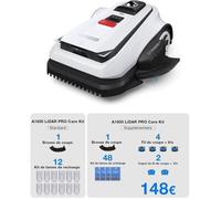 Ecovacs Goat A1600 LiDAR Pro Care Kit Robot Tondeuse sans Fil, 1600m2