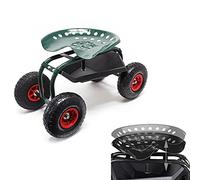 Ecovelò Chariot de Jardin et d'atelier avec Assise de 150 kg - Chaise de Jardin avec 4 Roues pneumatiques