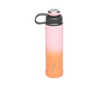 EcoVessel Boulder TriMax® Bouteille d'eau isotherme en acier inoxydable avec double couvercle, filtre et pare-chocs en silicone - Sable corail (ombre)