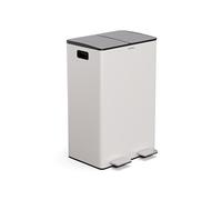 Klarstein EcoVista Poubelle - 60 L Tri sélectif avec bac à compost amovible, fermeture douce, acier inoxydable, poubelle de cuisine