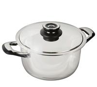 ECOVITAM | Faitout 6L Inox 18/10 | Diamètre 24cm | Tous feux dont induction | Thermomètre intégré | Sans pfas