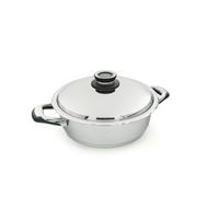 Ecovitam Sauteuse basse température 28 cm 5,5 L Inox 18/10 – Tous feux, couvercle