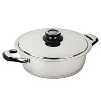 Ecovitam Sauteuse basse température 28 cm 5,5 L Inox 18/10 – Tous feux, couvercle