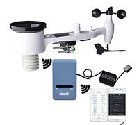 ECOWITT Station météo Wi-Fi avec capteur extérieur UK GW1101, sans fil à énergie solaire, capteur extérieur 7 en 1, passerelle WiFi intérieure GW1100 pour la maison, 868 MHz