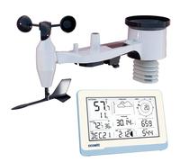 ECOWITT WS3800 Station météo avec capteur extérieur, Capteur extérieur 7 en 1 WiFi domestique alimenté par l'énergie solaire WS69, Console LCD d'intérieur sans fil 7,5 pour le jardin, Assistant météo