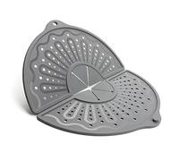 Écran anti-éclaboussures en silicone pour poêle à frire de 25,4 cm, 27,9 cm et 30,5 cm, pliable, anti-éclaboussures, passe au lave-vaisselle, sans BPA, gris
