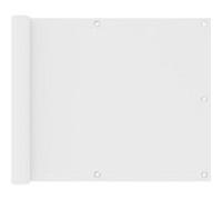 Vidaxl Écran De Balcon Blanc 75x300 Cm Tissu Oxford Blanc