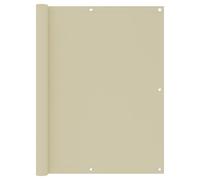 vidaXL Écran de balcon crème 120x500 cm - Tissu Oxford