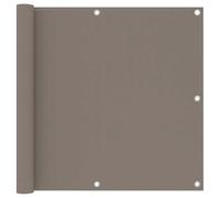 Écran de Balcon Taupe 90x500 cm Tissu Oxford Imperméable | Paravent extérieur,fixation par œillets en aluminium,corde incluse,intimité sur le balcon,coloris taupe