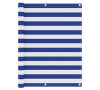 vidaXL Écran de balcon Tissu Oxford 120 x 500 cm Blanc/Bleu