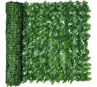 Écran de clôture de haie artificielle d'Ivy, haie artificielle, clôture verte d'Ivy artificielle résistante aux UV et réaliste, décoration de jardin, feuille de pastèque, feuille de patate douce, plan