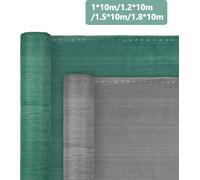 Ecran de clôture Protection visuelle 150g/m² HDPE Filet d'ombrage Protection contre le vent Protection anti-poussière Protection solaire Tissu Filet avec serre-câbles Gris 1.8*10m