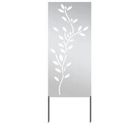 Vidaxl Panneau Décoratif De Jardin Argent 50 X 140 Cm Acier Inoxydable