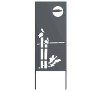 Écran de confidentialité de jardin - vidaXL - Anthracite - 50x140 cm - Acier laminé à froid - Incrustations décoratives