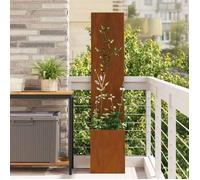 vidaXL Écran de confidentialité de jardin Floral rouillé Inlays décoratifs 32 x 32 x 150 cm