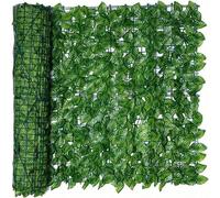 Écran de confidentialité en lierre toujours vert artificiel, filet de haie artificielle, store enroulable en plein air en plante verte artificielle extensible, plantes artificielles en feuilles de pla
