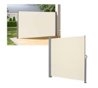 Écran De Confidentialité Pliable, Séparateur De Pièce, Balcon Enroulable | Revêtement imperméable, entièrement assemblé, livré avec tout le matériel de montage(Beige,1.6x3m/5x10ft)