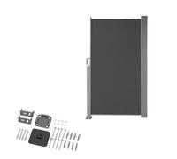 Écran De Confidentialité Rétractable Extérieur, Pare-Vent Solaire Auvent | Cadre en fer, facile à ranger, cloison en tissu imperméable robuste for patio, balcon et terrasse.(Dark Gray,1.6x3m/5x10ft)