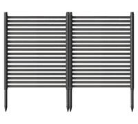 Écran de confidentialité, structure métallique durable, installation facile sans outils, noir - modèle à 2 panneaux