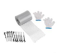 Écran de gouttière de toit de 6 m avec couvercle de protection en aluminium et filtre à feuilles pour un entretien fiable et durable des gouttières (127 mm)