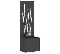 Écran de jardin décoratif - vidaXL - Noir - Acier laminé à froid - 50x140 cm - 9,78 kg - Incrustations décoratives