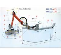 Écran de protection fraiseuse gauche Tecnopiu PFR 02/625/SX