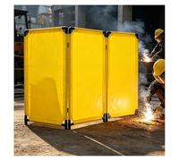 Écran De Soudage À Un Panneau Avec Cadre En PVC, Barrière Mobile Pliable Et Ignifugée, Écran De Protection De Soudage Ignifuge Pour Ateliers Et Usage Industriel(100x150cm)