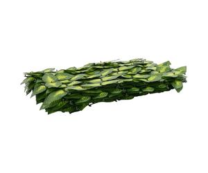 Écran d'intimité avec Feuillage Vert et Jaune 200 x 75 cm | Polyéthylène et tissu, sans assemblage, fixation sur clôture ou rampe, usage extérieur balcon terrasse jardin