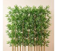 Écran d'Intimité en Bambou Artificiel, Brise-Vue pour Jardin Extérieur | Clôture en Tiges de Bambou Factice, Panneau Séparateur Décoratif de la Terrasse.(2m/6.5ft tall,60 Bamboo)