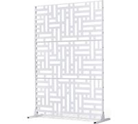 Écran d'intimité métallique 47 po x 76 po Écrans et panneaux d'intimité pour l'extérieur Blanc