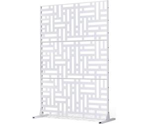 Écran d'intimité métallique 47 po x 76 po Écrans et panneaux d'intimité pour l'extérieur Blanc