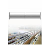 Écran jardin aluminium, clôture 6 lames pour patio et balcon | Extension de clôture jardin, 3 hauteurs au choix avec longueurs de 90, 120 ou 150 cm(Grey,120x25.6 cm/47.2x10.1 in)