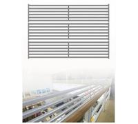 Écran jardin aluminium, clôture 6 lames pour patio et balcon | Extension de clôture jardin, 3 hauteurs au choix avec longueurs de 90, 120 ou 150 cm(Grey,150x76.8 cm/59.1x30.2 in)