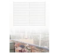 Écran jardin aluminium, clôture 6 lames pour patio et balcon | Extension de clôture jardin, 3 hauteurs au choix avec longueurs de 90, 120 ou 150 cm(Milk,150x76.8 cm/59.1x30.2 in)